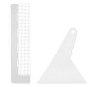 sourcing map Diamond Paint Ruler Kit, Stainless Steel Drawing Ruler with 400 Blank Grids Diamond Mesh Round Dot Drill Alignment Tools for DIY Art Paints Crafts (6.3 x 1.5inch, #141)