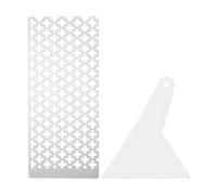 sourcing map Diamond Paint Ruler Kit, Stainless Steel Drawing Ruler with 599 Blank Grids Diamond Mesh Square Dot Drill Alignment Tools for DIY Art Paints Crafts (6.3 x 2.76inch)