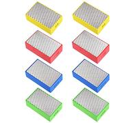 sourcing map Diamond Polishing Pad 2Set(8pcs) 60# 100# 200# 400# Grits Mesh Surface Sanding Blocks for Sanding Ceramics Glass Tile Concrete Stone Marble Wood