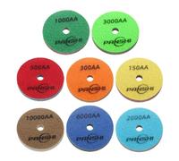 sourcing map Diamond Sponge Polishing Pads Set 4" Dia Emery Sand Fiber Polishing Pad Wet Use Buffing Pad for Stone Concrete Marble Grinder Polisher Buffing Wheel, Multicolor