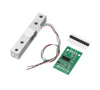 sourcing map Digital Load Cell Weight Sensor 10KG + HX711 Module Weighing Sensor 24 Bit Precision A/D Dual-Channel 20x33mm for DIY Portable Electronic Kitchen Scale Kit