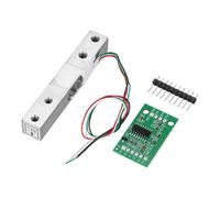 sourcing map Digital Load Cell Weight Sensor 1KG + HX711 Module Weighing Sensor 24 Bit Precision A/D Dual-Channel 20x33mm for DIY Portable Electronic Kitchen Scale Kit