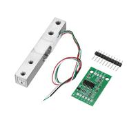 sourcing map Digital Load Cell Weight Sensor 5KG + HX711 Module Weighing Sensor 24 Bit Precision A/D Dual-Channel 20x33mm for DIY Portable Electronic Kitchen Scale Kit