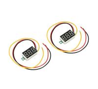 sourcing map Digital Voltage Meter 3-Wire DC0V-30V 0.36 Inch Red Green Blue Mini Display Panel for Voltage Measurement of Battery Cars/Motorcycles Pack of 3