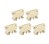 sourcing map DIN Rail Mount Fuse Holder Terminal Blocks Screw Type Yellow ASK1/EN Pack of 10
