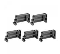 sourcing map DIN Rail Mount Terminal Blocks End Stopper Screw Type Clamp Black TBR-F Pack of 50