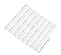 sourcing map DIN Rail Slotted Aluminum Mounting Guide 12 Inch x 1.4 Inch x 028 Inch for Electrical Industrial Products Silver Tone 8 Pcs