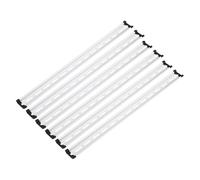 sourcing map DIN Rail Slotted Aluminum Mounting Guide 20 Inch x 1.4 Inch x 0.3 Inch with Guide Rail Cover for Equipment Installation Pack of 6 Pcs, Silver Tone