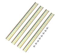 sourcing map DIN Rail Slotted Iron Mounting Guide 16 Inch x 1.4 Inch x 028 Inch for Electrical Industrial Products Iridescent 4 Pcs