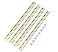 sourcing map DIN Rail Slotted Iron Mounting Guide 20 Inch x 1.4 Inch x 028 Inch for Electrical Industrial Products Iridescent 4 Pcs