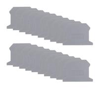 sourcing map DIN Rail Terminal Block End Cover, D-UK2.5 Terminal Baffle End Cover for DIN Rail Mounted Terminal Block(Gray, Pack of 20)