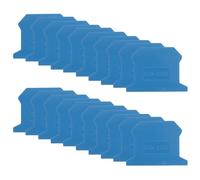 sourcing map DIN Rail Terminal Block End Cover, D-UK2.5 Terminal Baffle End Cover for DIN Rail Mounted Terminal Block(Blue, Pack of 20)