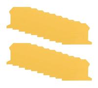 sourcing map DIN Rail Terminal Block End Cover, D-UK2.5 Terminal Baffle End Cover for DIN Rail Mounted Terminal Block(Yellow, Pack of 20)