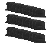sourcing map DIN Rail Terminal Block End Cover, D-UK2.5 Terminal Baffle End Cover for DIN Rail Mounted Terminal Block(Black, Pack of 30)