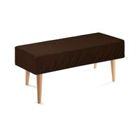 sourcing map Dining Bench Cover, Stretch Piano Long Bench Stool Slipcover, Rectangle Washable Seat Cushion Protector for Living Room, Bedroom and Kitchen, Brown
