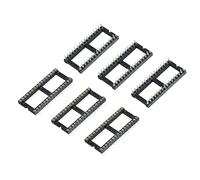 sourcing map DIP IC Chip Socket Adapter Round Pin 32P 2.54mm Pitch IC Socket for PCB Board Chip, 6 Pack