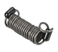 sourcing map Disc Security Steel Cable Lock, Safety Cable Flexible Wire Rope Luggage Lock 3.3feet 2.5mm Vinyl Coated Braided Steel with Double Loop for Bike Bicycle U-Lock Padlock Black