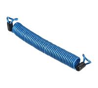 sourcing map Disc Security Steel Cable Lock, Safety Cable Flexible Wire Rope Luggage Lock 8.2feet 2.5mm Vinyl Coated Braided Steel with Double Loop for Bike Bicycle U-Lock Padlock Blue