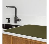 sourcing map Dish Drying Mat, 23.2" x 19.3" Water Absorbent Drainer Mats with Non-Slip Rubber Backed Heat Resistant for Kitchen Counter Dish Rack, Brown