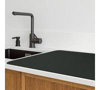 sourcing map Dish Drying Mat, 23.2" x 19.3" Water Absorbent Drainer Mats with Non-Slip Rubber Backed Heat Resistant for Kitchen Counter Dish Rack, Black