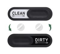 sourcing map Dishwasher Magnet Clean Dirty Sign Oval Magnetic Dishwasher Indicator Heart Non-Scratch Sign with Stickers for Dishwasher Kitchen Hotel, Black