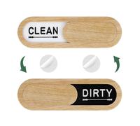 sourcing map Dishwasher Magnet Clean Dirty Sign Oval Magnetic Dishwasher Indicator Heart Non-Scratch with Stickers for Dishwasher Kitchen Hotel, Beige