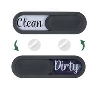 sourcing map Dishwasher Magnet Clean Dirty Sign Oval Magnetic Dishwasher Indicator Wood Grain Non-Scratch Sign with Stickers for Dishwasher Kitchen Hotel, Grey