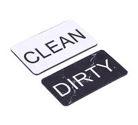sourcing map Dishwasher Magnet Clean Dirty Sign Rectangle Black White Version, Magnetic,Easy to Slide for Dishwasher Kitchen Accessories Indication