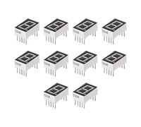 sourcing map Display Digital Tube Module 1 Bit Common Cathode Red LED 10pcs