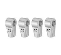 sourcing map Display Rack Clamp 4pcs 1 Inch 25mm Shelf Display Rack Clamp Two-Way Aluminum Alloy Pipe Fittings Drying Rack Connection Fastening Joint