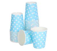 sourcing map Disposable Paper Cups, 50 Pack 9 OZ Party Decorative Cups for Coffee,Tea,Milk, Suitable for Party, Picnic,Travel and Event (Blue Polka Dots)
