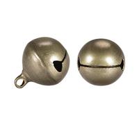 sourcing map DIY Small Bells, 0.79 Inch 15pcs, Craft Copper Bells Bulk DIY Bells for Christmas Festival Decoration Party Home, Bronze