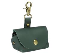 sourcing map Dog Ring Bearer Box, Leather Wedding Dog Ring Pillow Box for Neckline, Couple Ring Storage Holder Pouch Gift for Proposal Engagement, Dark Green