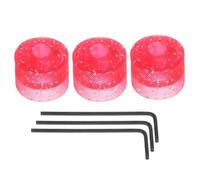 sourcing map Dome Knobs Guitar Knob 6mm Flake Pink Plastic Volume Tone Control for Electric Guitar Bass with Inner Hexagon Spanner Pack of 3
