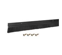 sourcing map Door Brush Bottom Sweep H-Shape Aluminum Alloy Base with 30mm PP Brush for Home, Industrial (900mm L, Black)