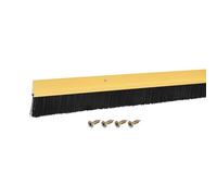 sourcing map Door Brush Bottom Sweep H-Shape Aluminum Alloy Base with 30mm PP Brush for Home, Industrial (1200mm L, Golden)