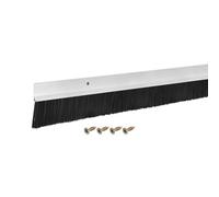 sourcing map Door Brush Bottom Sweep H-Shape Aluminum Alloy Base with 40mm PP Brush for Home, Industrial (1200mm L, Silver)