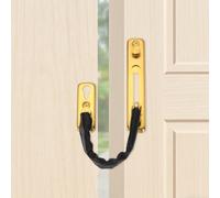 sourcing map Door Chain Lock, 304 Stainless Steel Anti-Theft Chain Latch, Security Front Door Guard Lock with Spring for Home, Bedroom, Hotel, Cabinet Safety, Gold