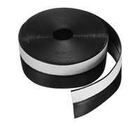 sourcing map Door Draft Stopper, 26.25ft x 35mm Silicone Weather Stripping Door Sweep Weather Seal Strip with Adhesive Tape for Window House Shower Glass Gaps, Black