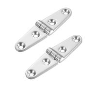 sourcing map Door Hinges, 2Pcs 4" x 1" - 316 Stainless Steel Marine Hinge, Polished Bearing Boat Hinge for Yacht Deck Cupboard Piano Furniture Hardware (Silver)