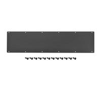 sourcing map Door Kick Plate, 8 x 34 Inches Aluminum Kick Plate Door Plate, 2 mm Thickness, for Exterior Front Door or Back Door, Black