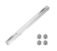 sourcing map Door Knob Spindle, 120mm Long Spare Door Handle Spindle Bar with Hex Screws, Square Doors Handle Parts Lock Replacement Part for Furniture Assembly, DIY Projects, Silver Tone