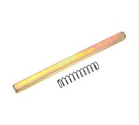 sourcing map Door Knob Spindle, 130mm Spare Door Handle Spindle Bar with Spring, Vintage Straight Knob Replacement Parts for Mechanical Locks, Gold Tone