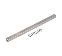 sourcing map Door Knob Spindle, 140mm Spare Door Handle Spindle Bar with Spring, Vintage Straight Knob Replacement Parts for Mechanical Locks, Silver Tone