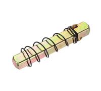 sourcing map Door Knob Spindle, 60mm Spare Door Handle Spindle Bar with Limit Spring, Vintage Straight Knob Replacement Parts for Mechanical Locks (Gold Tone, 7mm)