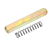 sourcing map Door Knob Spindle, 60mm Spare Door Handle Spindle Bar with Spring, Vintage Straight Knob Replacement Parts for Mechanical Locks, Gold Tone