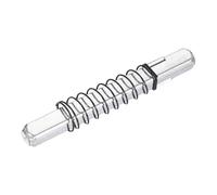 sourcing map Door Knob Spindle, 80mm Spare Door Handle Spindle Bar with Limit Spring, Vintage Straight Knob Replacement Parts for Mechanical Locks, Silver Tone