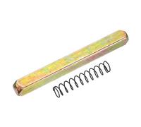 sourcing map Door Knob Spindle, 80mm Spare Door Handle Spindle Bar with Spring, Vintage Straight Knob Replacement Parts for Mechanical Locks, Gold Tone