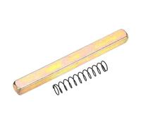 sourcing map Door Knob Spindle, 85mm Spare Door Handle Spindle Bar with Spring, Vintage Straight Knob Replacement Parts for Mechanical Locks, Gold Tone