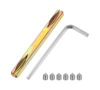 sourcing map Door Knob Spindle, 95mm Long Spare Door Handle Spindle Bar with Hex Screws & Wrench, Square Doors Handles Lock Replacement for Furniture Assembly, DIY Projects, Gold